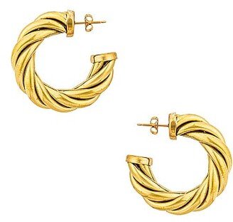 Spira Hoop Earrings in Metallic Gold