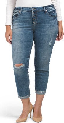 Plus Boyfriend Jeans for Women-AA