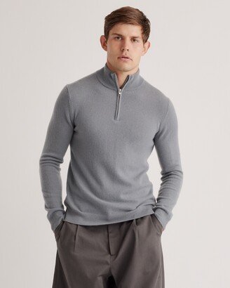 Mongolian Cashmere Quarter Zip Sweater