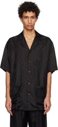 Black Barocco Pyjama Shirt-AA