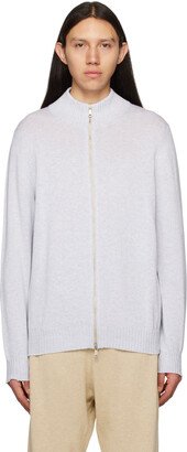 Ghiaia Cashmere Gray Zip Sweater