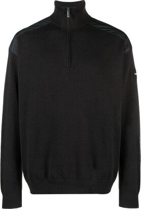 Cotton-Blend Quarter-Zip Jumper