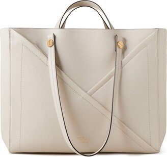 M Double Handle Leather Tote