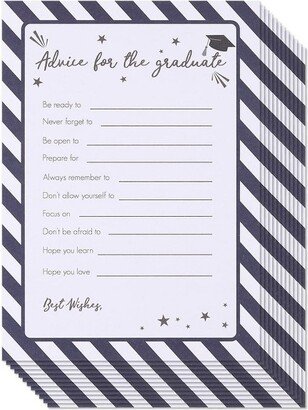 Blue Panda 60 Pack Bulk Graduation Advice Cards for Graduates, Class of 2022 Party Supplies, 5 x 7 in