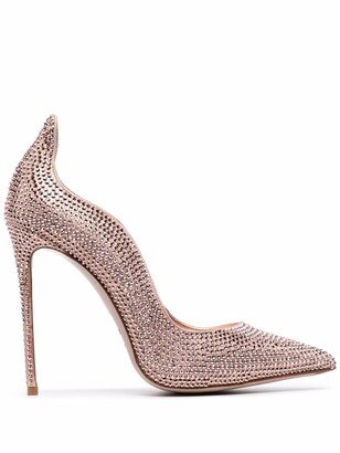 Ivy crystal-embellished leather pumps