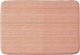 Ninola Design Marker Striped Memory Foam Bath Mat Red