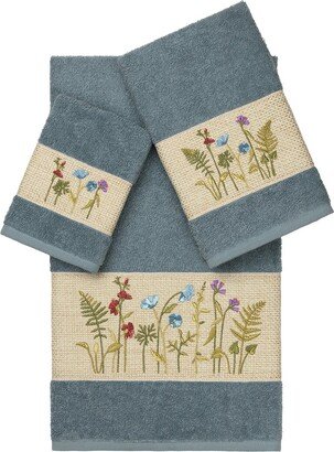 Turkish Cotton Serenity 3Pc Embellished Towel Set