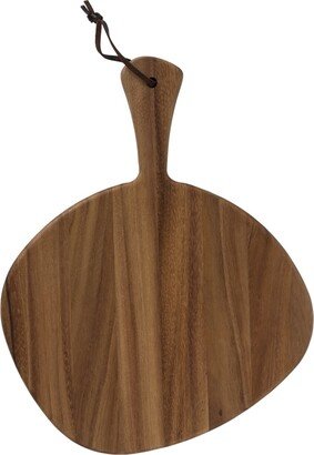 Irregular Shaped Acacia Wood Cutting Board/Tray with Leather Strap