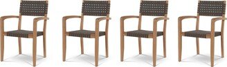 Curated Maison Clairene Teak Outdoor Dining Stacking Armchair