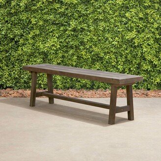 Grey-washed Acacia Wood Garden Bench