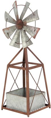 Peyton Lane Metal Windmill Planter