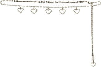 Crystal Belt With Heart Pendants-AA