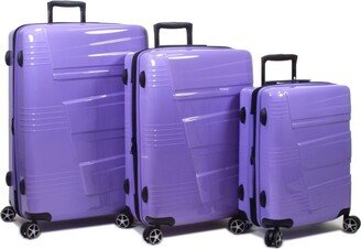 Dejuno Lumos Hardside 3-Piece Expandable Spinner Luggage Set - Lavender