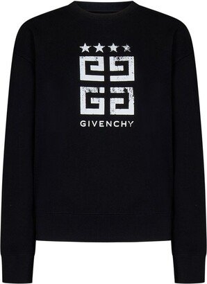 4G Stars Logo Printed Crewneck Sweatshirt