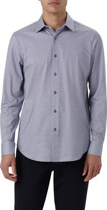 James OoohCotton® Geometric Floral Button-Up Shirt