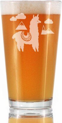 Alpaca - Cute Funny Pint Glass, 16 Oz, Etched Sayings Beer Glass For Women & Men That Love Gifts & Home Décor