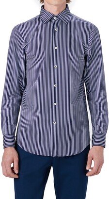 OoohCotton® Stripe Button-Up Shirt-AA