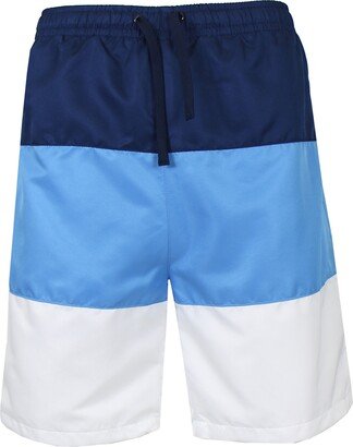 Men's Dry Tech Active Workout Training Running Performance Shorts - Navy, Light Blue, White