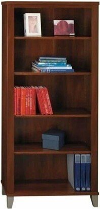 Snake River Décor 5 Shelf 65 H Wood Bookcase Adjustable Shelves Hansen Cherry - 52 x 63