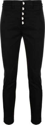 Button-Fly Cropped Trousers-AB