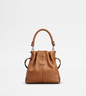 Di Bag Bucket Bag in Leather Mini with Drawstring-AB