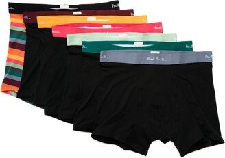 Logo-Waistband Striped Boxers (Pack Of Seven)