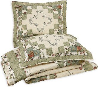 Modern Heirloom Olivia 3-Piece Floral King Quilt Set