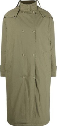 Hooded Padded Trench Coat