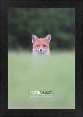 PosterPalooza 16x32 Traditional Black Complete Wood Picture Frame with UV Acrylic, Foam Board Backing, & Hardware
