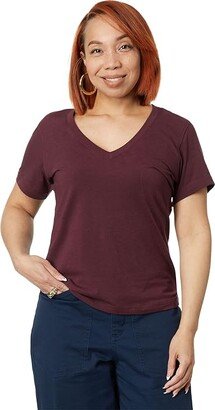 LABEL Go-To Vee (Burgundy) Women's T Shirt