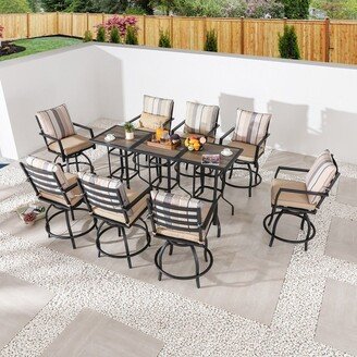 Patio Festival 8-Piece Seating Bistro Set with Tables