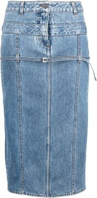 La Jupe de Nîmes Criollo denim midi skirt-AA