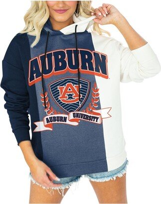 Women's Gameday Couture Navy Auburn Tigers Hall of Fame Colorblock Pullover Hoodie