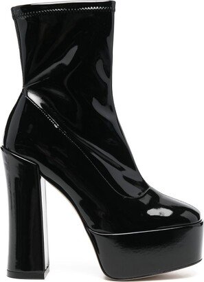 High-Shine Platform Boots