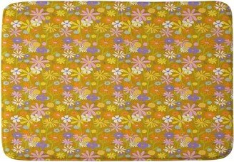 Alja Horvat Flower Power Vintage Heavy Memory Foam Bath Mat