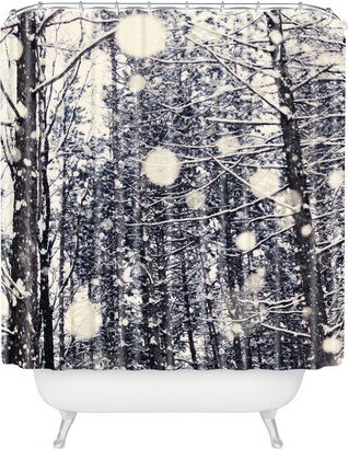 Into the Woods Shower Curtain Gray