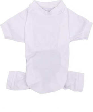 Leveret Dog Cotton Pajama Solid White