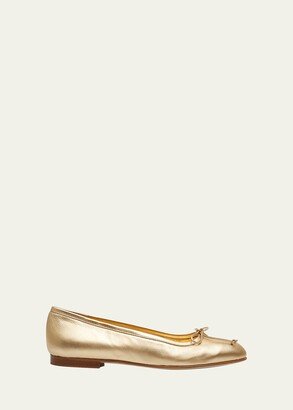 Veralli Metallic Leather Ballet Flats-AA