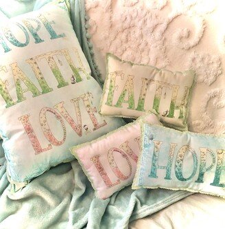 Small Pillows/ Inspirational/ Love, Hope, Faith/ Throw Pillows/ Bed Pillow/ Encouragement/ Bedroom Decor/ Kids Room