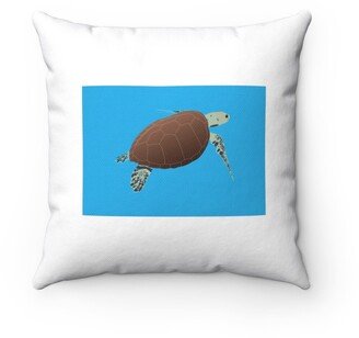 Hawksbill Turtle Pillow - Throw Custom Cover Gift Idea Room Decor