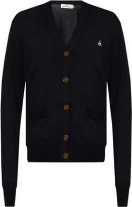 Cardigan with logo