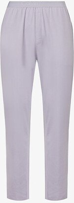 ens Dapple Grey Branded-waistband Stretch Cotton-blend Pyjama Bottoms