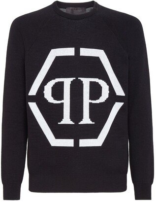 Intarsia-Logo Crewneck Jumper