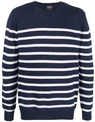 Travis striped crew neck jumper