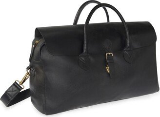 Vida Vida Herbert Luxe Black Leather Travel Bag