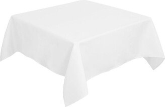 55x55 Square Polyester Stain Resistant Solid Tablecloths Snow White - PiccoCasa