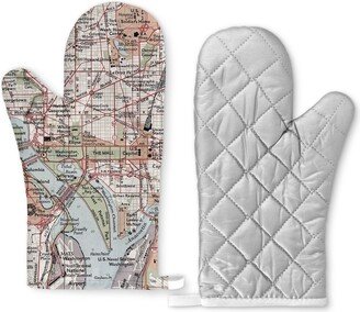 Washington Dc Map Oven Mitt - Gift Airbnb Kitchen