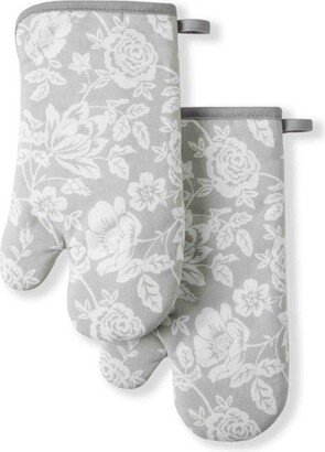 2pk Cotton Floral Vine Oven Mitts