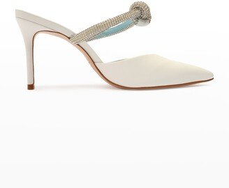 Pearl Crystal Knot Mule Pumps