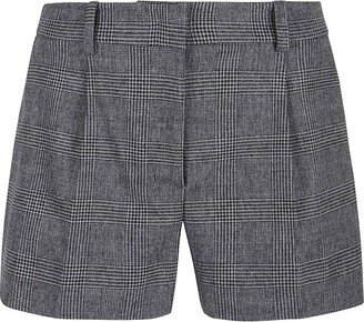 Prince-Of-Wales Houndstooth Mini Shorts